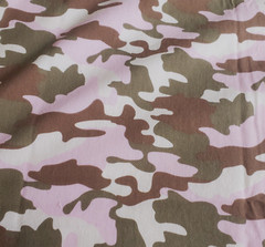 Cotton Decorator or Shirting Fabric Pink & Brown Camouflaged 58″ Wide x 1⅔ yards