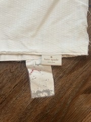 Kate Spade Candy Stripe Fabric Panel Cut Duvet Salvage, 100% Cotton Waffle Weave