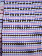Lot of Fabric, stripes and circles, pink and purple, 2lb 5oz