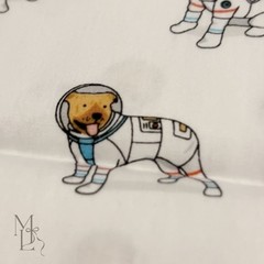 Sevenberry Dog Fabric Set of 3 Japanese Cotton Astronaut Surfing Festival 50cm