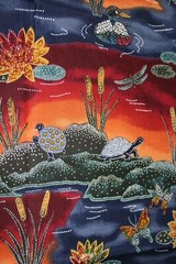 POND DUCK REEDS WATER LILY TURTLES BALSON HERCULES GROUP COTTON SEW QUILT FABRIC