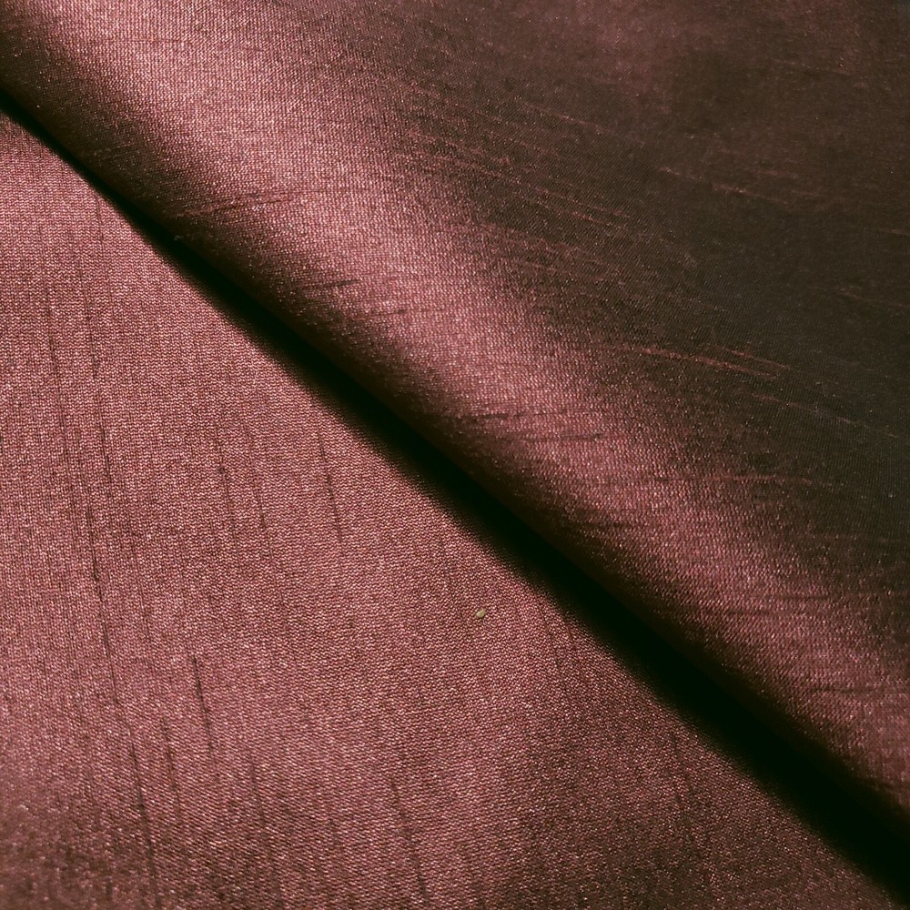 Maroon Merlot Dupioni Faux Silk Fabric 58″ By The Yard Two Tone Burgundy Black