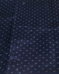Vintage Cranston VIP Floral Cotton Fabric 43 w 32″ Navy Blue Calico Quilting