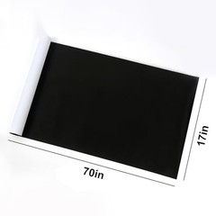 Suede Wrap Self-Adhesive Black Suede Car Interior Wrap 17in x 70in Microfiber…