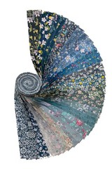 Jelly Roll Fabric – 20 Assorted Floral Prints, 100% Cotton Peaceful Winter