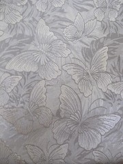 Metallic Gold Brocade Fabric w Butterflies 2 Pieces 1.8 yards 54″ wide + 23 x 78