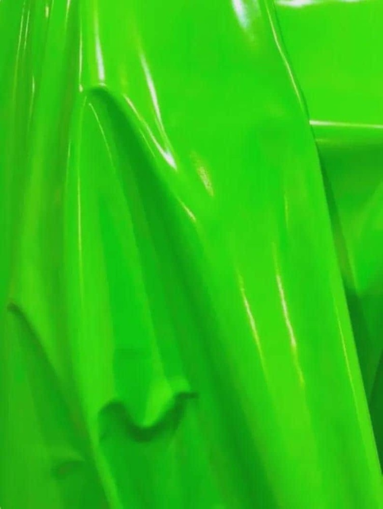 Neon Green Vinyl Fabric 4-Way Stretch High Gloss Latex Look Costume