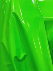 Neon Green Vinyl Fabric 4-Way Stretch High Gloss Latex Look Costume