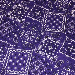 Purple – Blazin’ Bandana 100% cotton fabric by the yard 36 x 44 – Purple