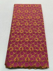 Rose Pink Gold Voile Lace| Gold Floral Lace Embroidery| Sold by 5 Yards.