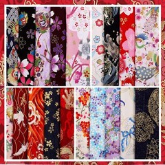 30pcs Fat Quarters Japanese Style Fabric Squares Cotton Quilting Cloth Set