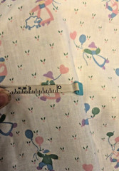VTG 70-80`s Pastel Sunbonnet Kids W/ Balloons Juvenile Fabric 45″ x 108″