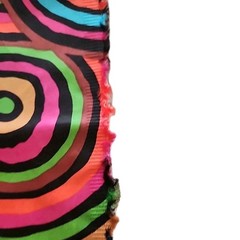 Kaffe Fassett Rainbow Circles On Black Fabric 23.5″ x 102″, Precut
