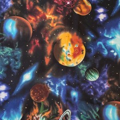 Robert Kaufman Stargazers Solar System Fabric One yard planets stars