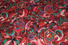 ROBERT KAUFMAN Premium Cotton Fabric * Colorful Floral Abstract w/gold gilt *BTY