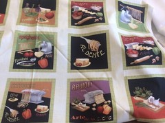 WILMINGTON PRINTS-AL DENTE PANEL #Q1655-44043-279 HOT PAD ITALIAN SQUARES