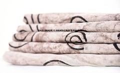 5 Yards Cotton Hand Block Spiral Print Handmade Jaipuri Sanganeri Natural Fabric