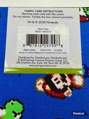Nintendo Super Mario World Video Game Fabric Fat Quarter 18×22 100% Cotton X3