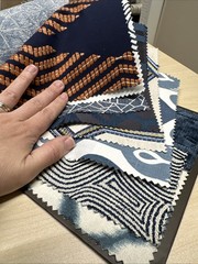 Fabric Sample Book Fabricut Modern Nuances III Indigo 24 8×10 Pgs + 8 Half Pgs