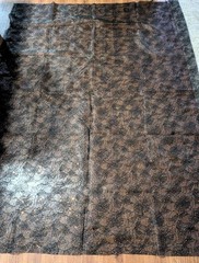 Spellbound Sparkle Spiderweb Lace — 56” x 104” — Black Webs + Orange Sequins