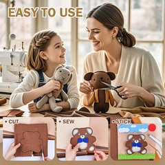MITINU 12 Rolls 8″x35″(20.5x90cm) 1.4mm Thick Soft Felt Melard Brown Series