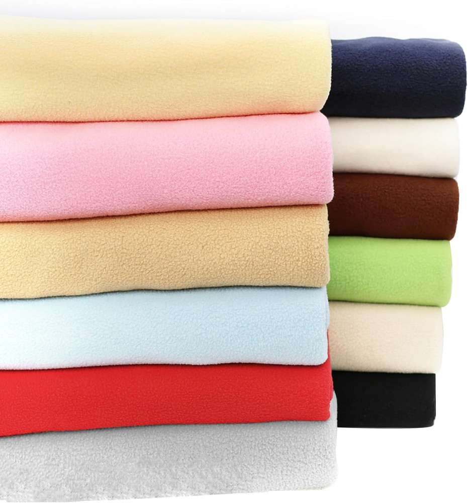 12PCS Solid Color Knitted Polar Fleece Fabric | 20”X20” | anti Pill Fabric Pat