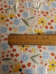 BOLT 8 YARDS MULTI COLOR Flower Floral FLANNEL FABRIC SEWING QUILT RAG