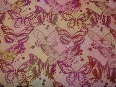 Seasons Pink Mauve Colors Butterflies Cotton Fabric 1 Yard Jason Yenter