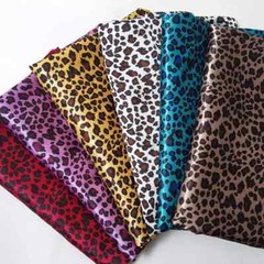 58” Wide By Yards Africa Leopard Fabric Satin Charmeuse Material Scarf Lining