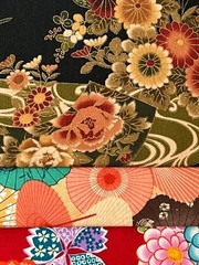 Quilting Fabric Lot – Asian themed, 10 Fat Quarters + 1 FREE!