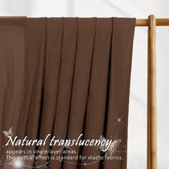 Brown Mesh Fabric by The Yard 4-Way Stretch Fabric(60″ Wide), 1 Yard Nylon Sp…