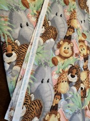 2008 Patty Reed JUNGLE BABIES Cotton Fabric Baby Lion Monkey Giraffe Animals 1YD