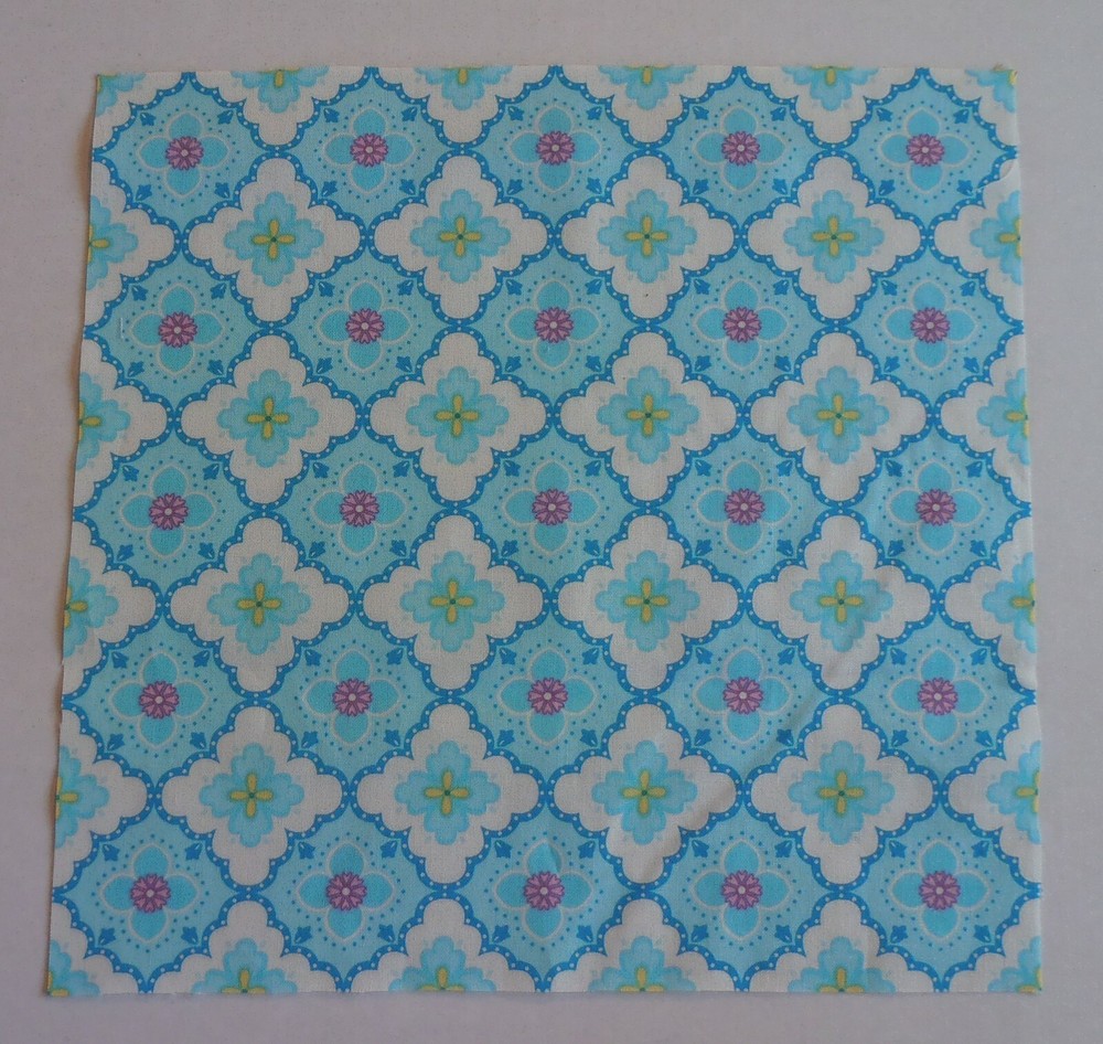 Light Wgt Fabric Cotton Yellow Pink Flowers – 10 1/4″ x 10″ Panel Squares