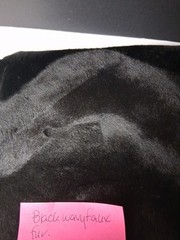 Black Wavy Faux Fur Fabric 1 1/2 Yard