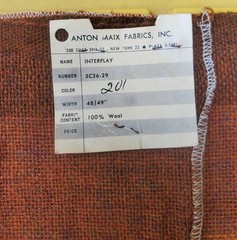 Vintage Anton Maix Inc. 100% Wool Fabric Interplay 48″ (5C26-29) Germany