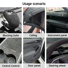 Matte Suede Fabric Vinyl Wrap Car Interior Door Panel Trim Sticky Back Film Kits