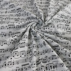 Cotton Fabric 43” Wide By Yards Music Print Cotton Craft Diy Zakka Material