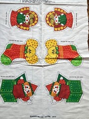 Vintage Spring Mills Inc. 6 Christmas Ornaments Fabric Panel #7470 Cut & Sew