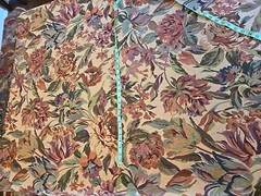 3.8 Yards Vintage FLORAL Woven Tapestry Style Upholstery Fabric 54″ x 140″