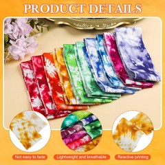 60 PCS Spring Floral Quilting Fabric 2.6×40 Inch Cotton Strips Precut Tie Dye