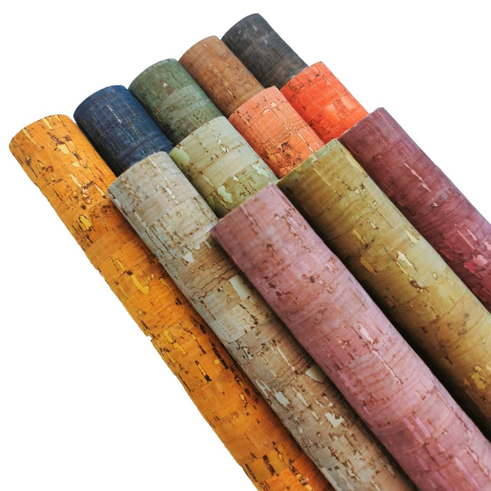 12pcs Colored Cork Fabric Sheets, Cork Faux Sheets for Handcrafts 8″ x 12″(20…