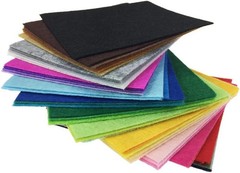 42pcs Felt Fabric Sheet 4″x4″ Assorted Color DIY Craft Squares Nonwoven 1mm Thic