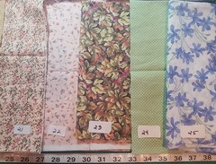 FQs 1/4 yds SCRAPS Floral Lillies Daisy Leaves Blenders cotton quilting Fabric