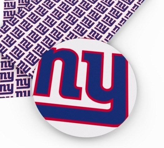 Giants Polyester Cotton blend fabric. 18″ x 55″ Football 1113899