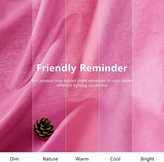 NSGZ Pink Linen Cotton Fabric 1 Yard 61″ Wide, Linen Cotton Blend | Breathable