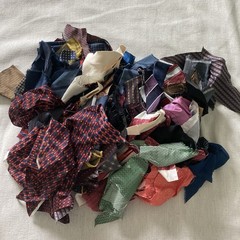 Lot 100% Italian Silk Fabric Remnants Small Silk Pieces 1 Lb 10 Oz