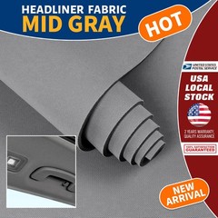 35″×60″ MID Gray Headliner Fabric Knit Material for Car/Truck Roof Upholstery