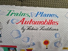 TRAINS PLANES & AUTOMOBILES by Fabric Traditions By the panel Quilt Fabric Kids