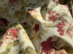 Vintage Magnolia Home Fashion Fabric 1998 Floral Cotton Designer Irregular Cut