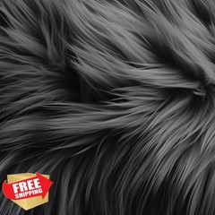FabricLA Dark Gray Faux Fur 4×4 16pk